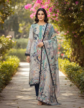Muslin Party Wear Suit With Beautiful Katdana And Lace Work