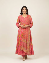 Pure Cotton Anarkali Suit With Beautiful Crochet Work