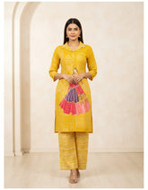 Mustard Yellow Doll Print Coord Set
