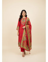 Muslin Cotton Party Wear Suit With Gota-Patti And Sequins Work