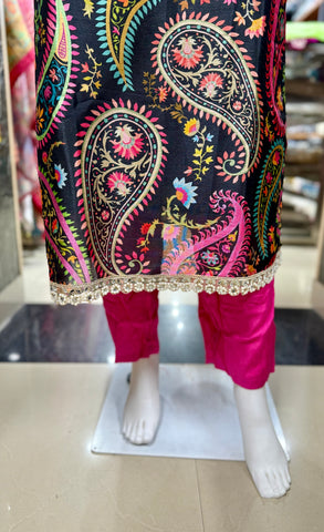 Chanderi Silk 2-Piece Party Wear Suit With Stylish Gota-Patti Work