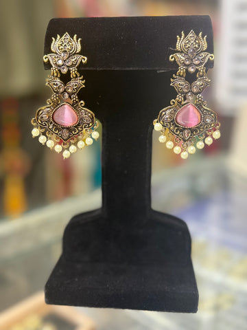 Gold Oxidized Danglers