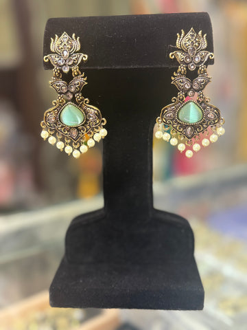 Gold Oxidized Danglers