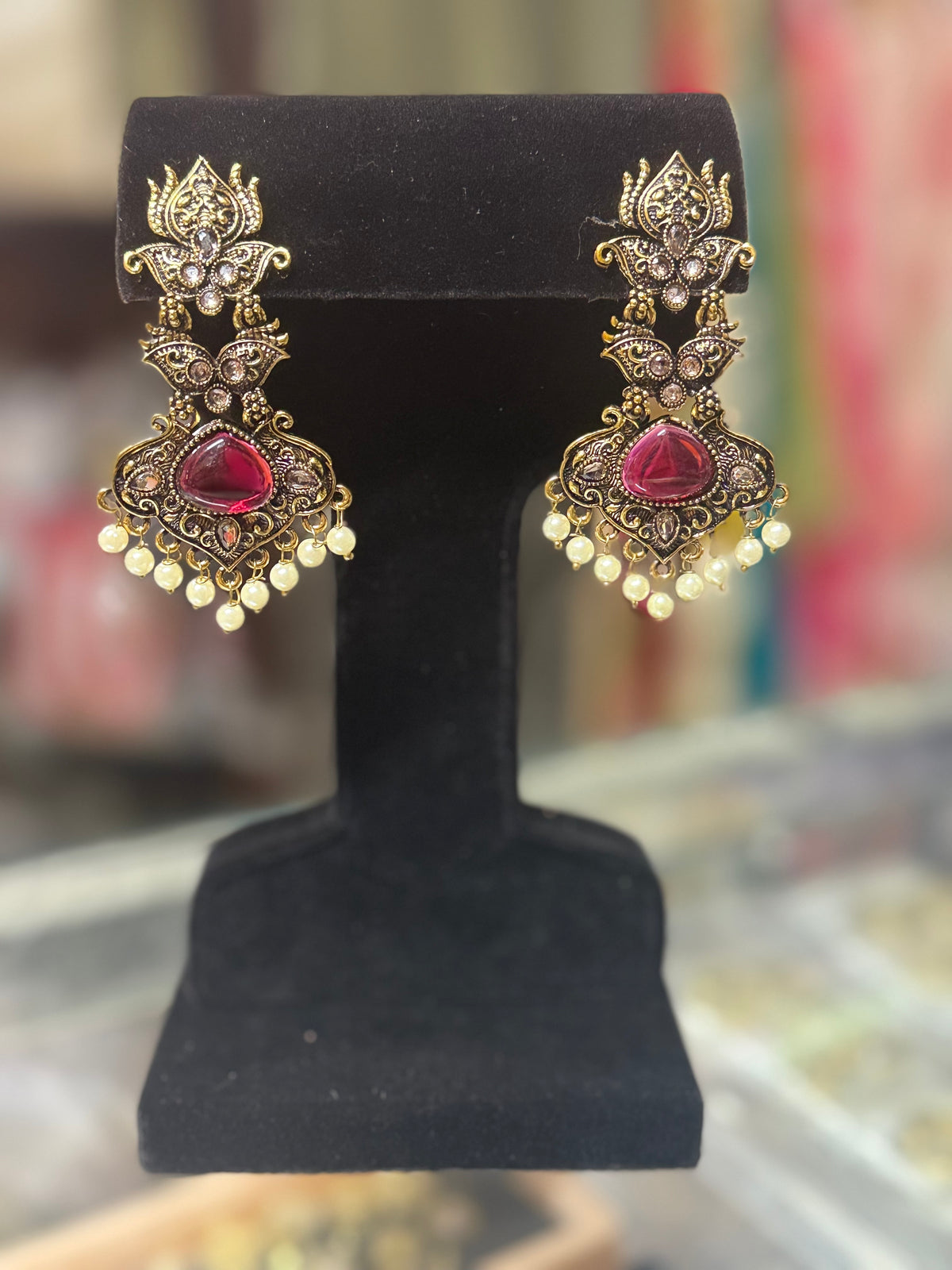 Gold Oxidized Danglers