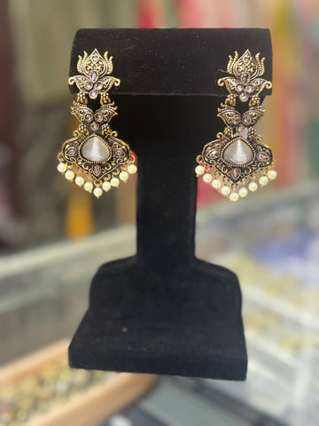 Gold Oxidized Danglers