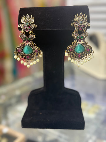 Gold Oxidized Danglers