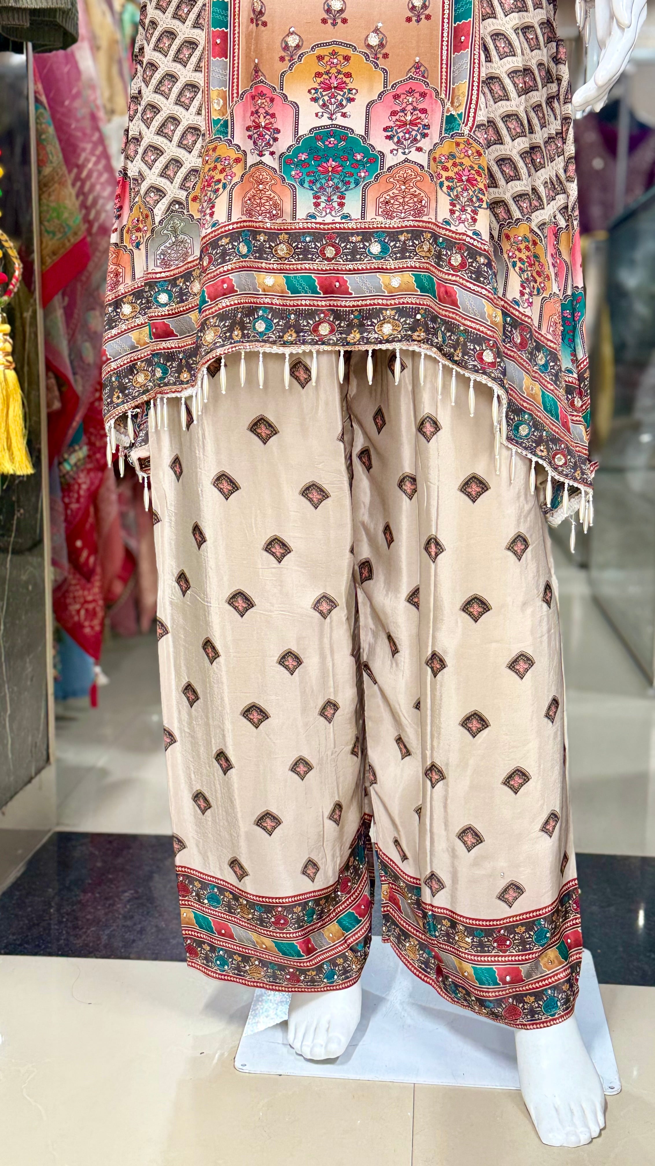 Designer Crape Suit With Pure Chiffon Dupatta