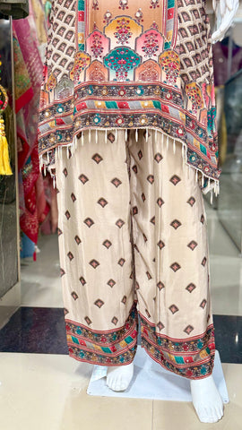 Designer Crape Suit With Pure Chiffon Dupatta