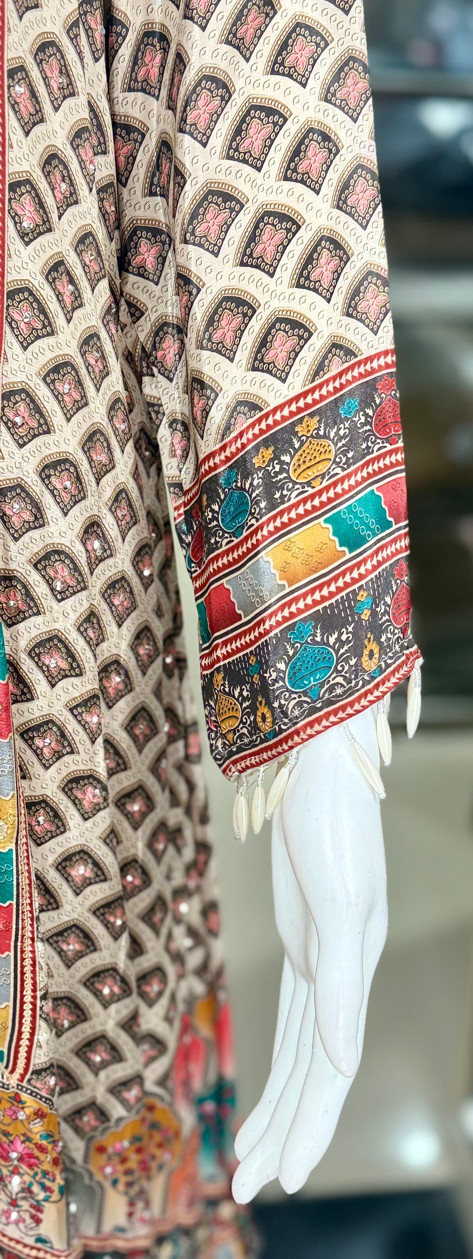 Designer Crape Suit With Pure Chiffon Dupatta